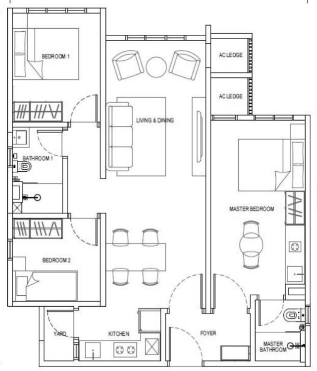 The Causewayz Square @ JBCC EXSIM - Type F2 Room